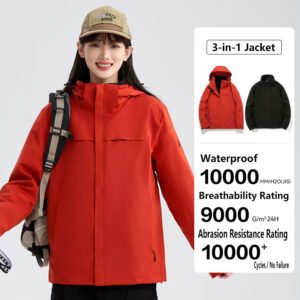 3-in-1 Jacket-Vermilion (Unisex)