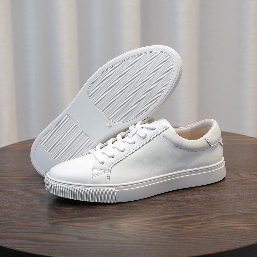 Minimalist Breathable Leather Sneakers - Image 9