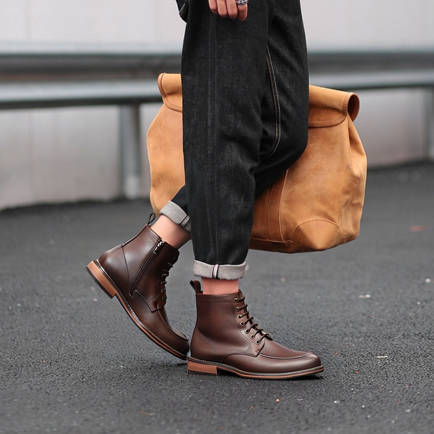 Side-Zip Combat Boots - Image 4