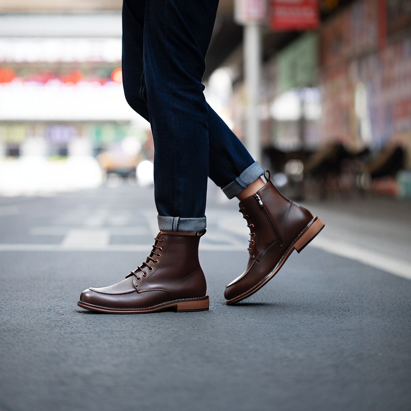 Side-Zip Combat Boots - Image 5