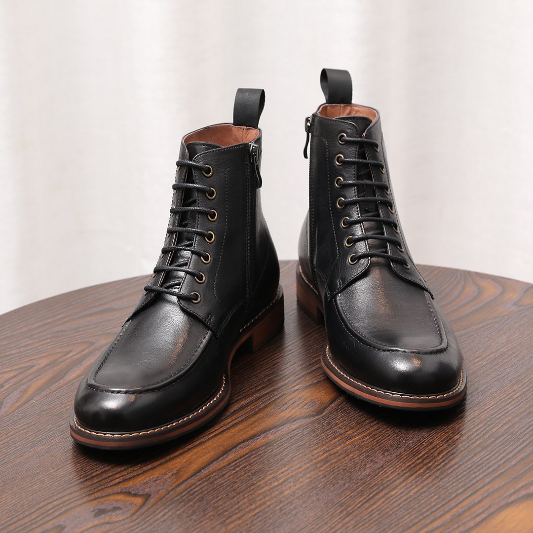 Side-Zip Combat Boots - Image 8