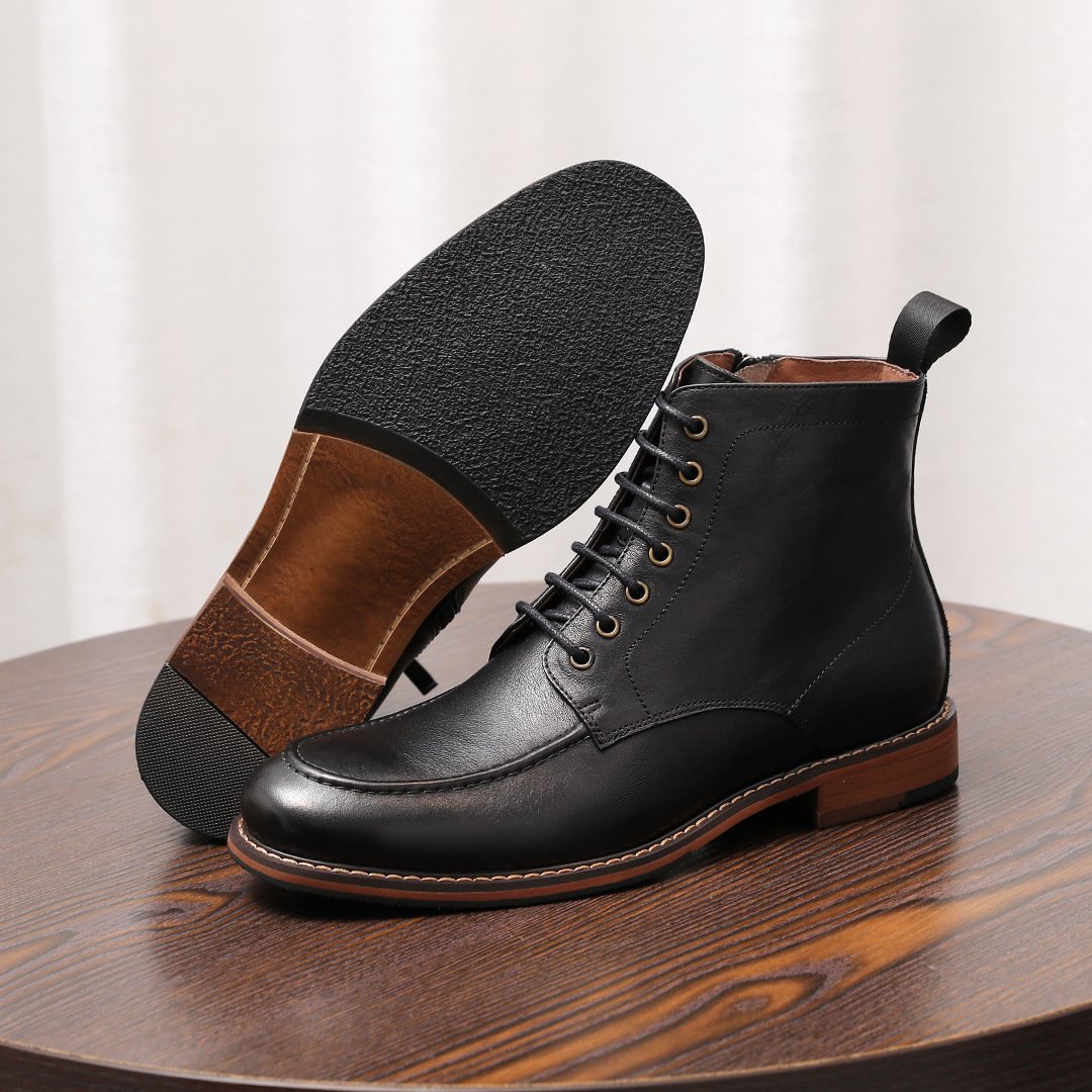 Side-Zip Combat Boots - Image 9